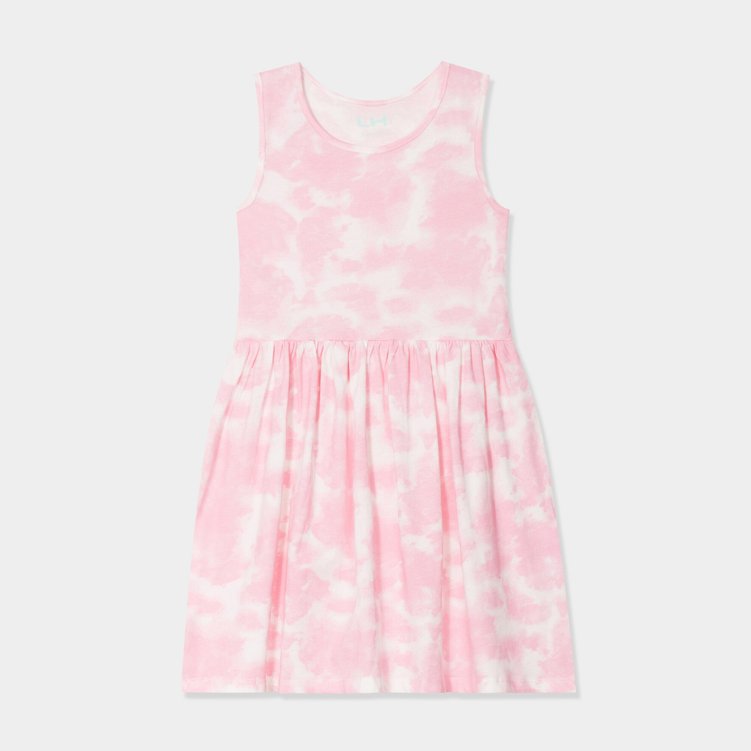 Robe patineuse sans manches coton blanc fille LH