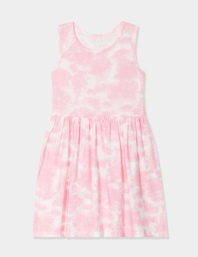 Robe patineuse sans manches coton blanc fille