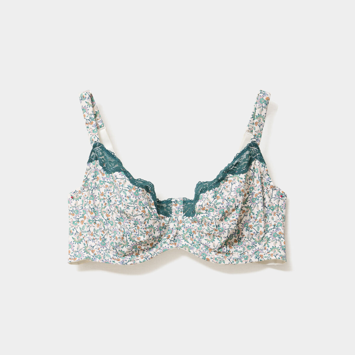 Soutien-gorge emboitant microfibre ecru femme grande taille