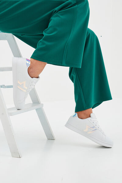 Tennis basses à lacets Creeks Iconik blanc femme