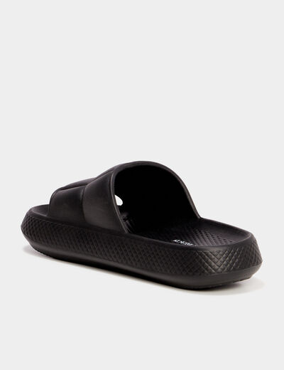 Claquettes matelassées Wamea Beach noir femme