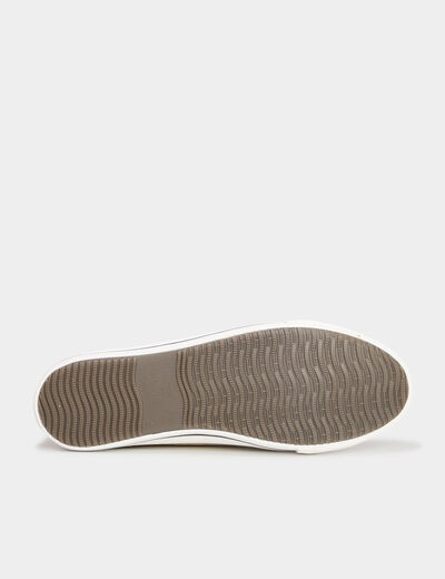 Tennis basses en toile à lacets sable homme