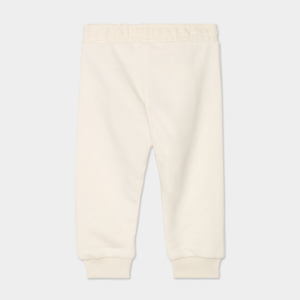 Pantalon de jogging molletonn&eacute; ecru b&eacute;b&eacute; gar&ccedil;on