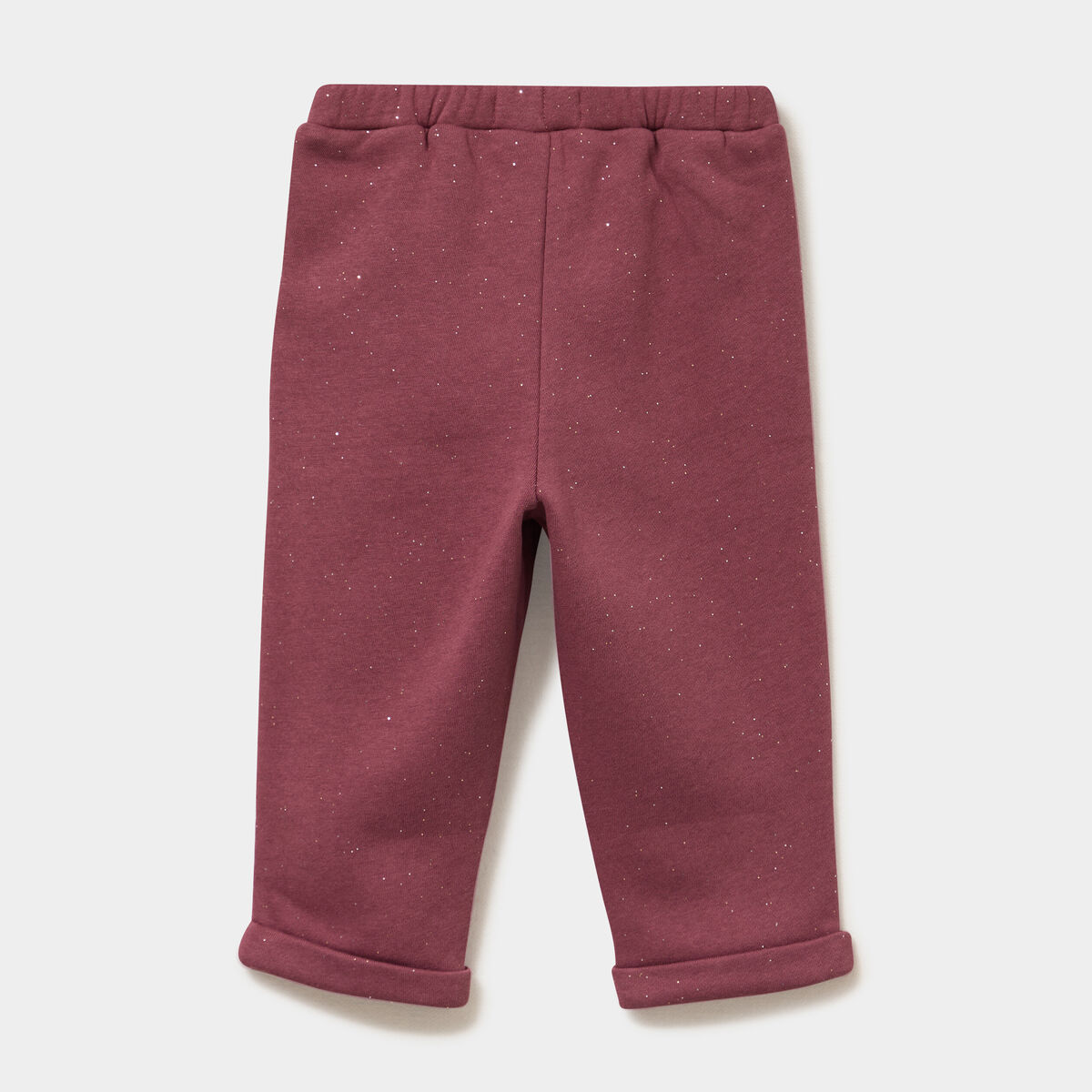 Pantalon jogging molleton &agrave; noeud bordeaux b&eacute;b&eacute; fille