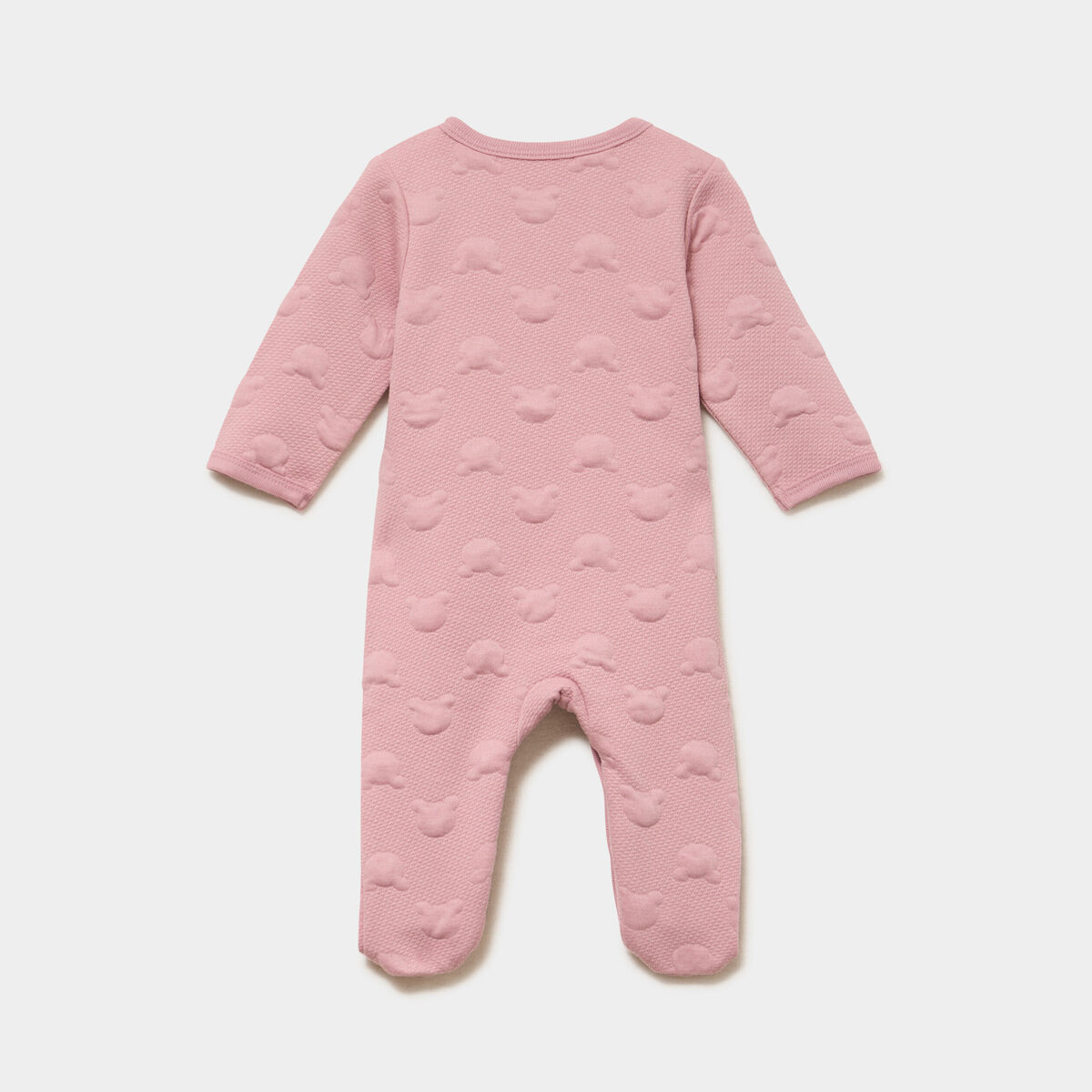Dors-bien manches longues col crois&eacute; vieux rose b&eacute;b&eacute;
