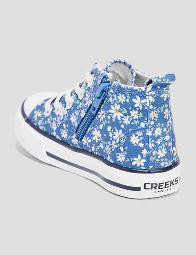 Tennis montantes en toile Creeks bleu fille