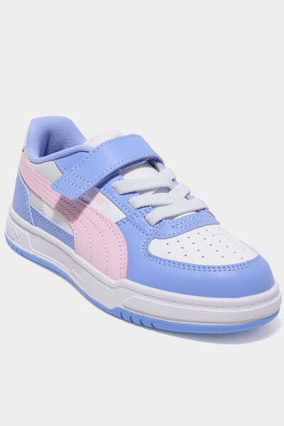 Tennis basses &agrave; scratchs Puma Caven III violet fille