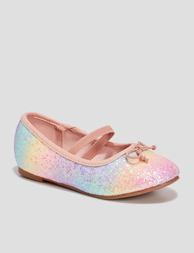 Ballerines à paillettes multicolore fille
