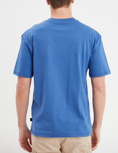 T-shirt oversize manches courtes coton bleu roi homme