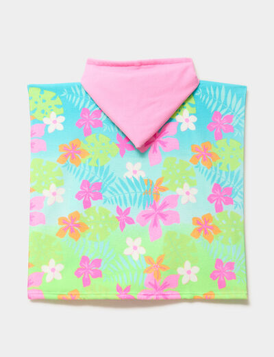 Cape de bain &agrave; capuche Vaiana multicolore fille