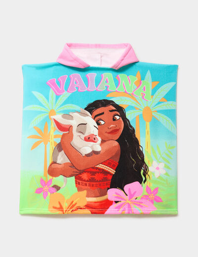 Cape de bain &agrave; capuche Vaiana multicolore fille