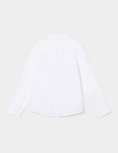 Chemise manches longues blanc garçon