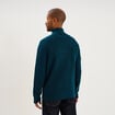 Pull avec col camionneur c&ocirc;tel&eacute; bleu canard homme