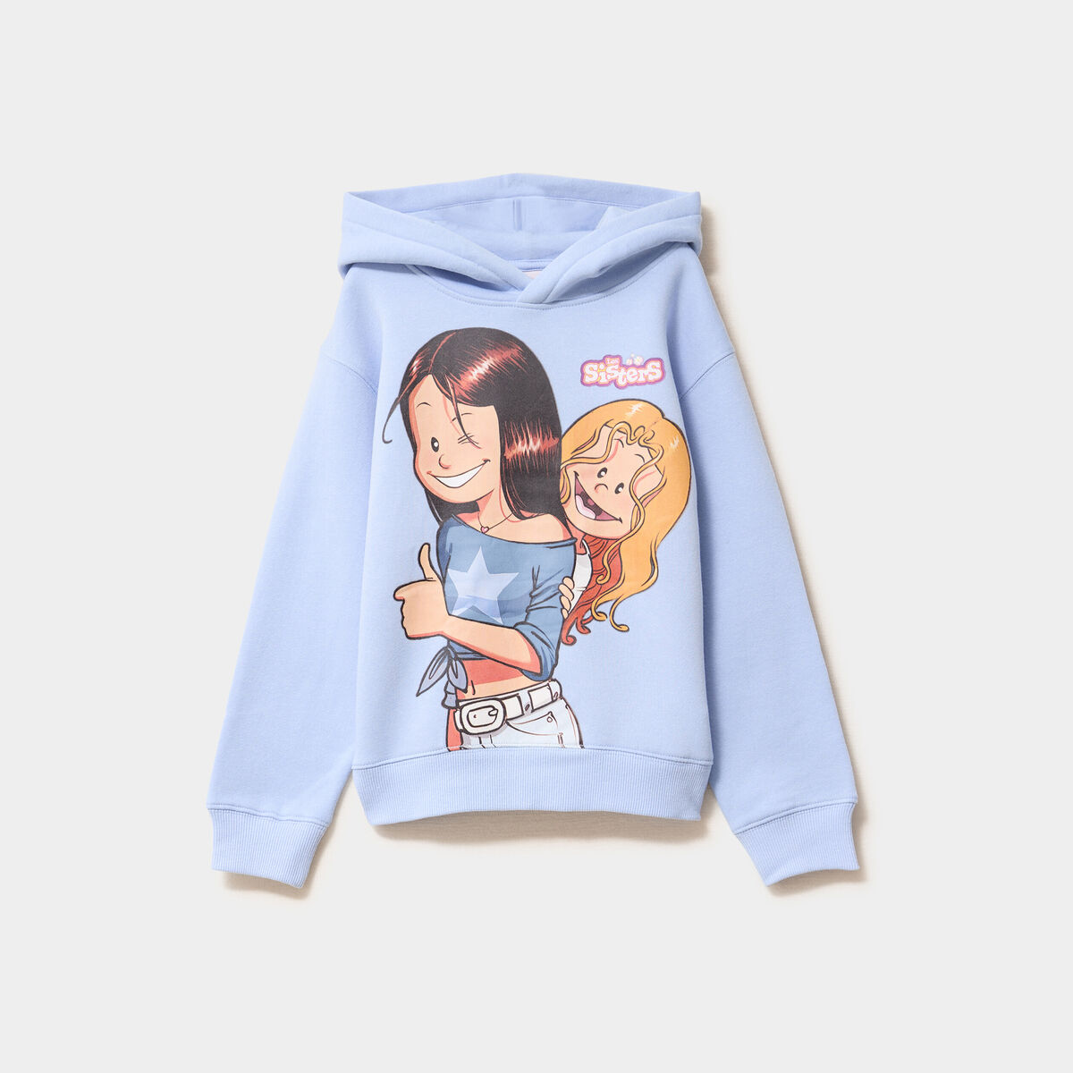 Sweat hoodie Les Sisters bleu fille