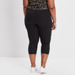 Legging corsaire taille &eacute;lastiqu&eacute;e noir femme grande taille