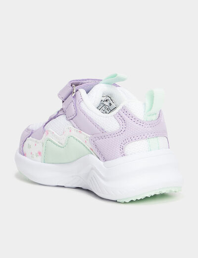 Baskets running &agrave; scratchs parme b&eacute;b&eacute; fille