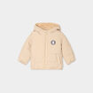 Doudoune doublure polaire &agrave; capuche marron clair b&eacute;b&eacute; gar&ccedil;on