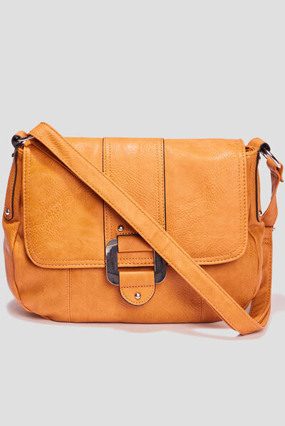 Sac besace avec boucle jaune femme