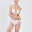 Culotte en coton avec dentelle blanc femme
