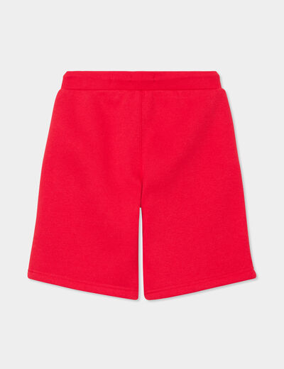 Short de jogging regular rouge garçon