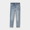 Jean stretch slim 7/8 &egrave;me denim double stone femme