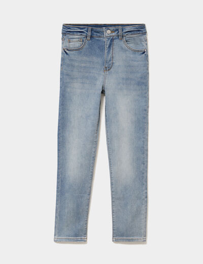 Jean stretch slim 7/8 &egrave;me denim double stone femme