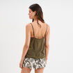 Ensemble pyjama short et débardeur ecru femme
