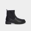 Boots chaussettes crant&eacute;es noir femme