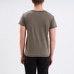 T-shirt col tunisien manches courte vert kaki homme