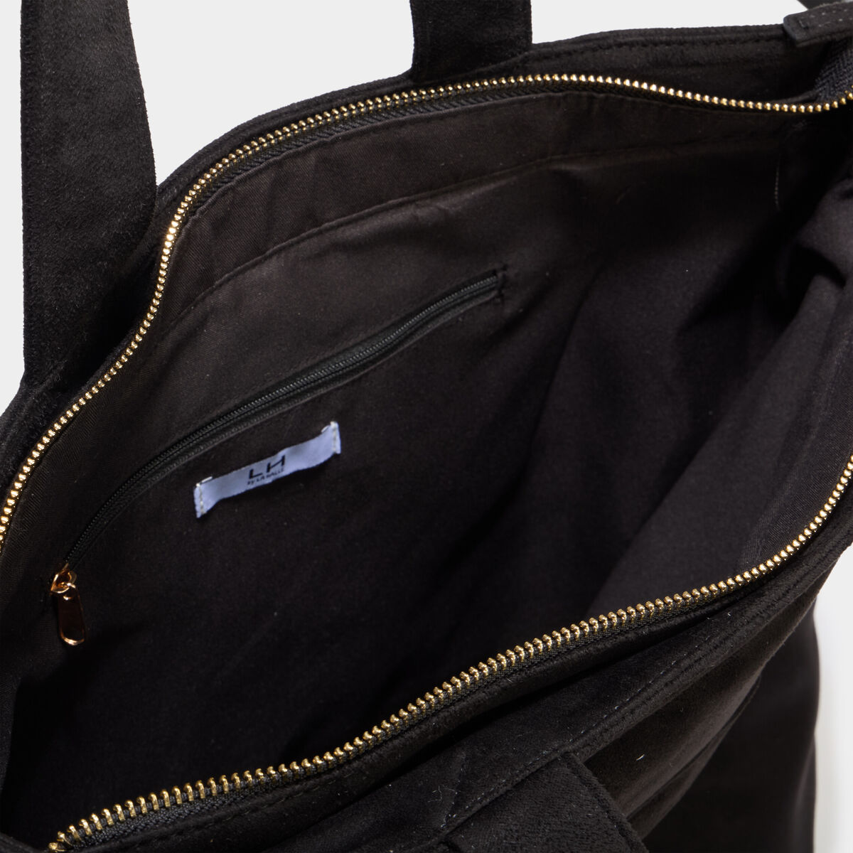 Sac tote bag zipp&eacute; noir femme