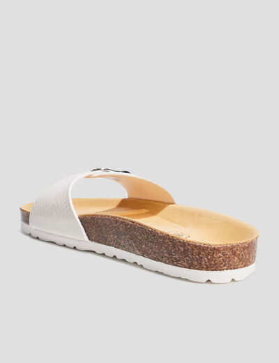 Mules blanc femme