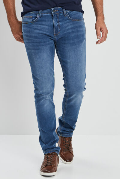Jeans coupe slim denim double stone homme