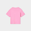 T-shirt col rond manches courtes coton rose fille