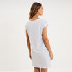 Chemise de nuit manches courtes gris clair femme