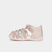 Sandales en cuir Kickers Bigkro rose bébé fille