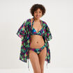 Haut de maillot de bain forme triangle bleu p&eacute;trole femme