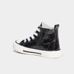 Baskets zipp&eacute;es montantes bout renforc&eacute; noir fille