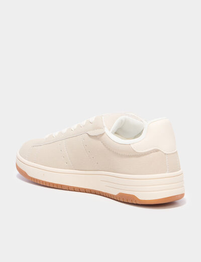 Tennis basses &agrave; lacets sable femme