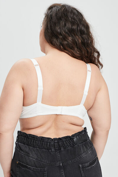 Soutien-gorge triangle blanc femme grande taille