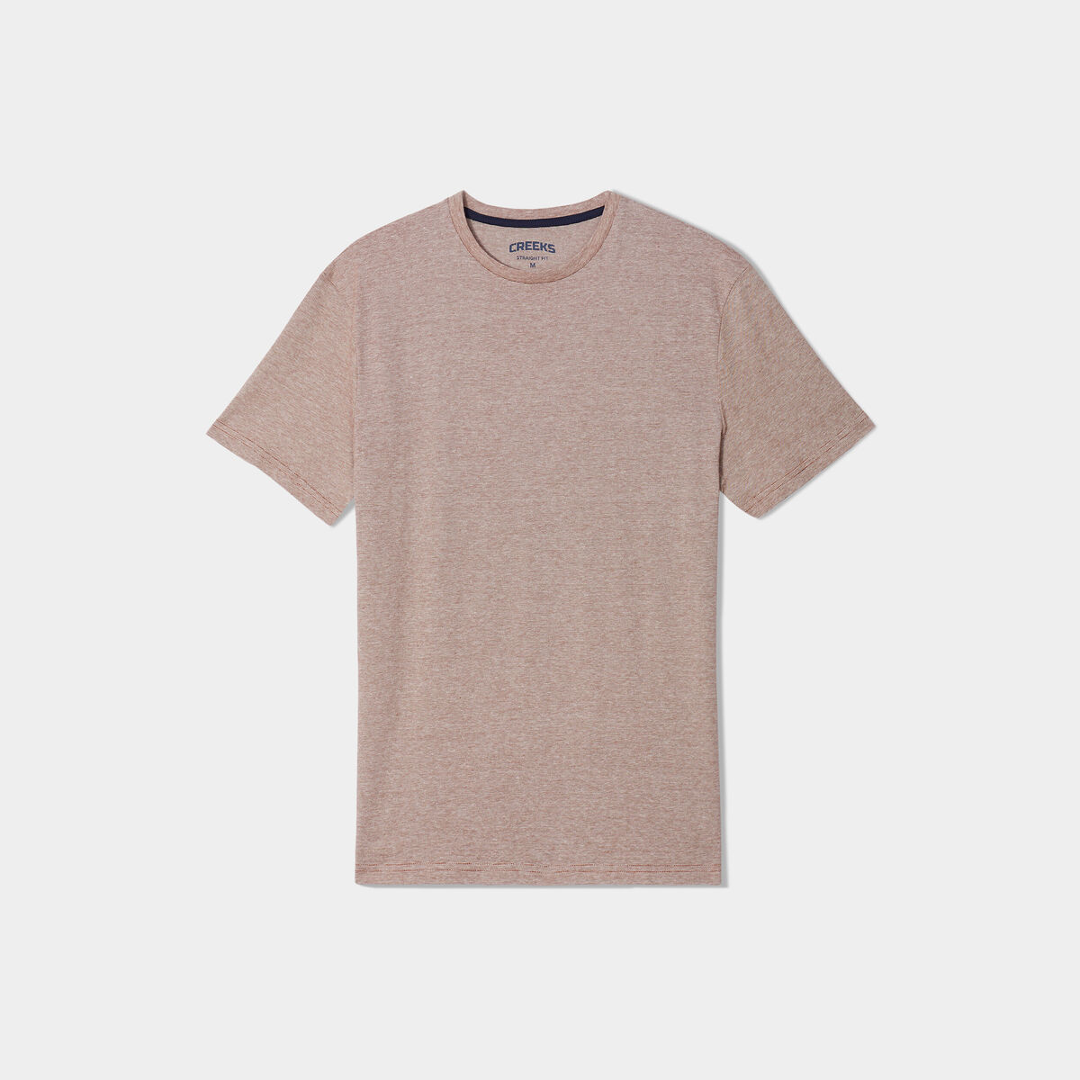 T-shirt col rond manches courtes Creeks marron homme