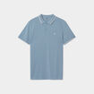 Polo piqu&eacute; coton manches courtes gris homme