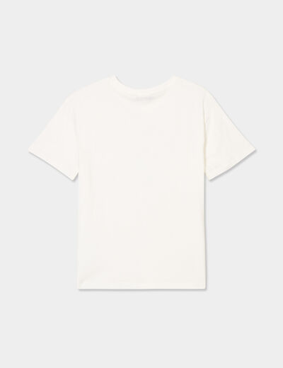 T-shirt oversize manches courtes coton blanc garçon