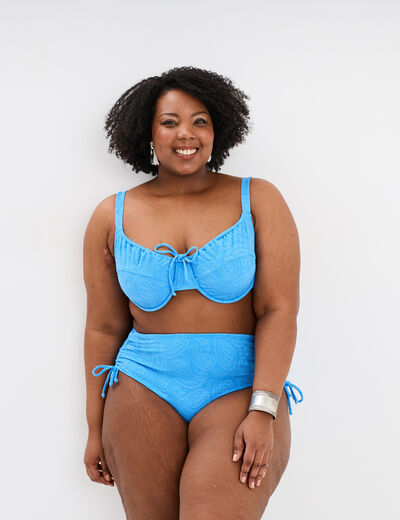 Bas de maillot de bain bleu femme grande taille