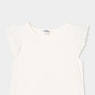 T-shirt manches broderie anglaise ivoire fille