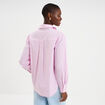 Chemise oversize 1 poche coton ecru femme
