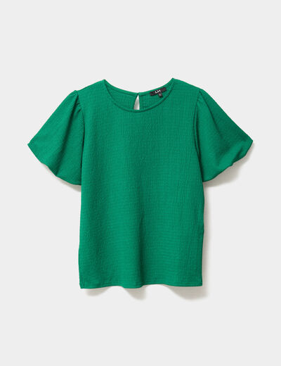 T-shirt manches courtes ballons vert femme