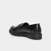 Mocassins semelle épaisse crantée noir femme