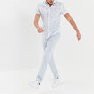 Chemise droite manches courtes coton blanc homme