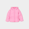 Doudoune à capuche rose fille