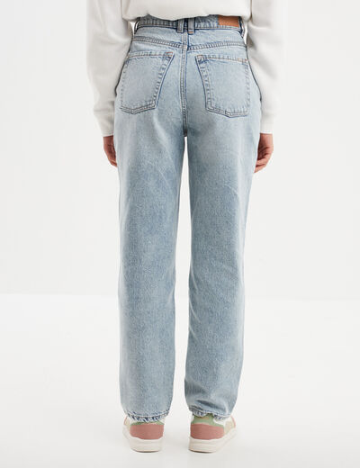 Jeans mom 7/8ème taille haute Creeks denim bleach femme
